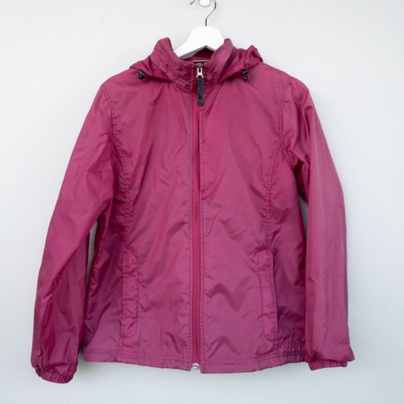 L.L. BEAN Pink Windbreaker with Hood - Picture 2 of 10